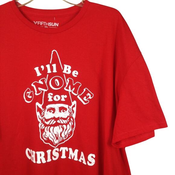 Fifth Sun I'll Be Gnome For Christmas Holiday T-Shirt 2X NWT - Picture 3 of 5